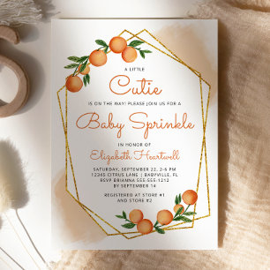 Oranje kleine stropdas Citrus Baby Sprinkle Kaart