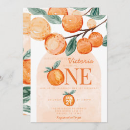 Oranje kleine stropdas die de 1e verjaardag van de kaart