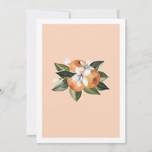 Oranje kleine stropdas is onderweg naar Baby showe Kaart (Achterkant)