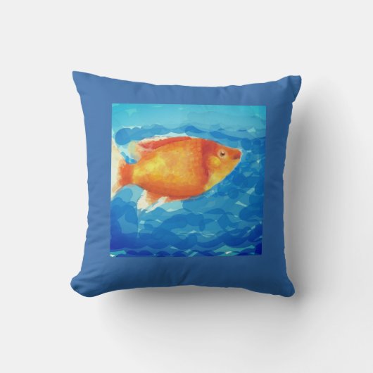 Oranje kleine vis kussen (Voorkant)