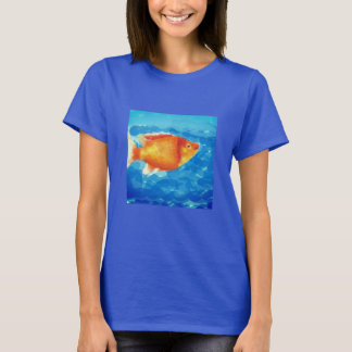 Oranje kleine vis t-shirt