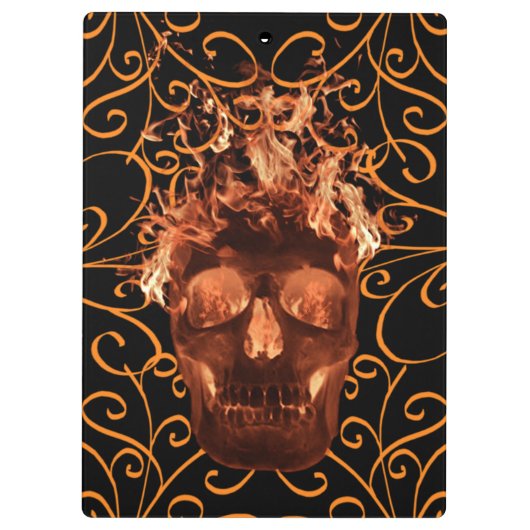 Oranje klembord voor de schedel (Achterkant)