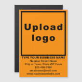 Oranje Kleur 5"x 7"Magnetisch Visitekaartje (Voorkant / Achterkant)