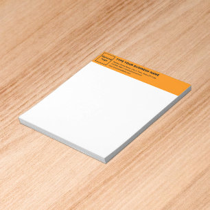 Oranje Kleur Bedrijfs Merk op Rubriek van Klein Notitieblok