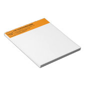 Oranje Kleur Bedrijfs Merk op Rubriek van Klein Notitieblok (Schuin)