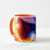 Oranje kleur blended pattern mok (Voorkant links)