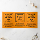 Oranje kleur | Christmas | Business Trifold Kaart (Binnen)