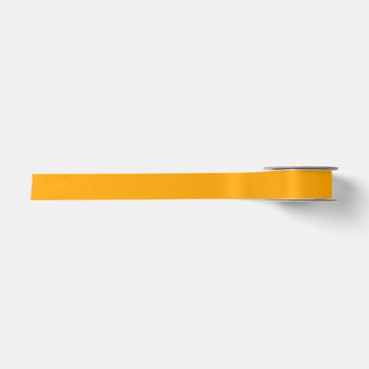 Oranje Kleur Effen Vast Satijnen Lint (Voorkant)