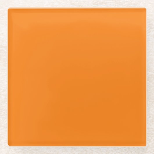 Oranje Kleur Glazen Onderzetter (Voorkant)
