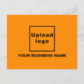 Oranje kleur Halloween Business Small Flat Feestdagenkaart (Achterkant)