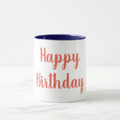 Oranje kleur Happy BIrthday Mok (Midden)