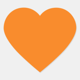 Oranje Kleur Hart Sticker
