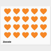 Oranje Kleur Hart Sticker (Vel)