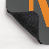 Oranje kleur Initiaal letter/monogram Muismat (Hoek)