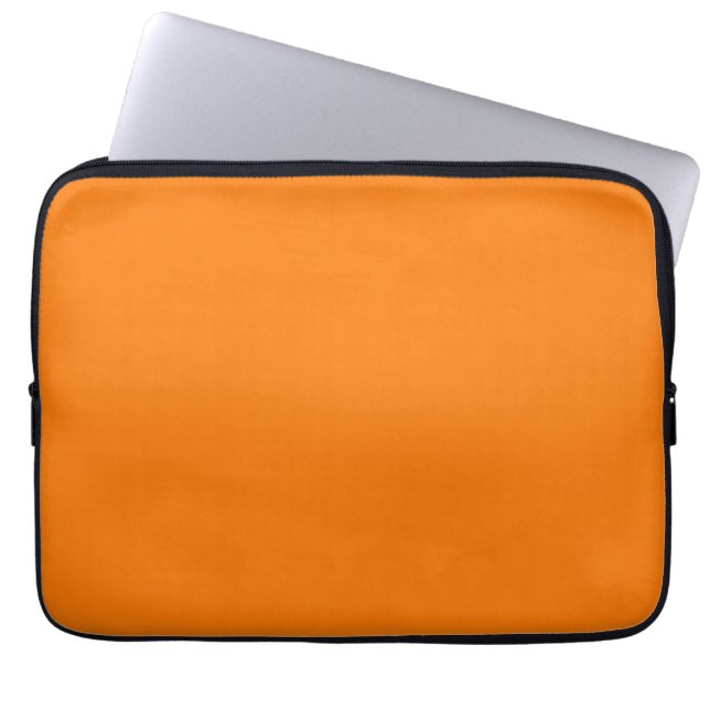 Oranje kleur laptop sleeve (Voorkant)