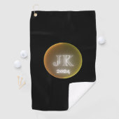 Oranje kleur Logo golfhanddoek (Insitu)