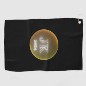 Oranje kleur Logo golfhanddoek (Horizontaal)