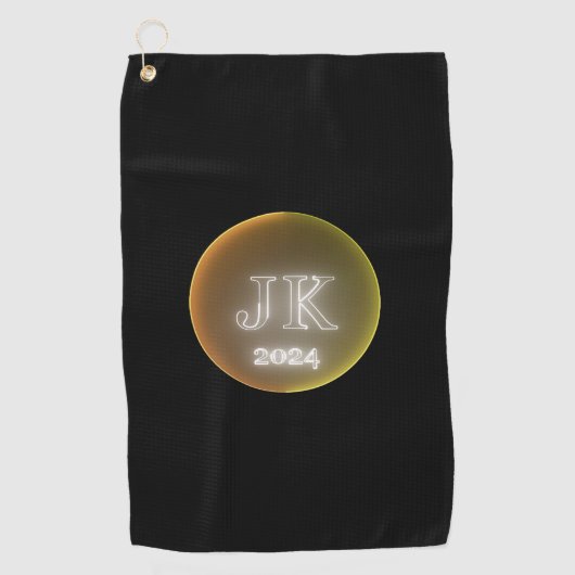 Oranje kleur Logo golfhanddoek (Voorkant)