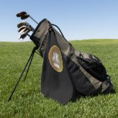 Oranje kleur Logo golfhanddoek (Groen)