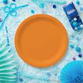 Oranje Kleur Papieren Bordje (Feest)