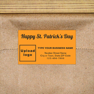 Oranje kleur Saint Patrick Business Rechthoekige Sticker