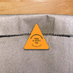Oranje kleur Saint Patrick Business Sticker