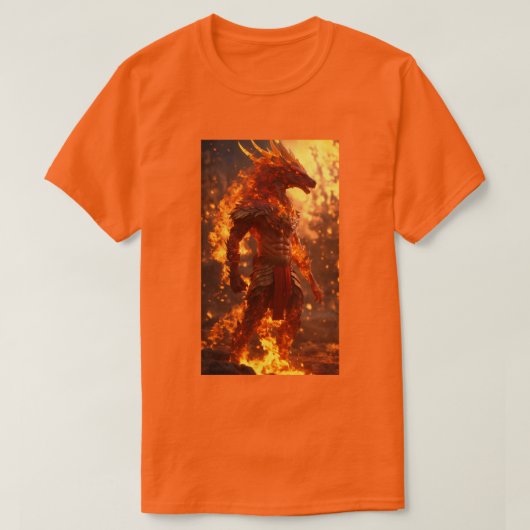 Oranje kleur T-shirt (Design voorkant)