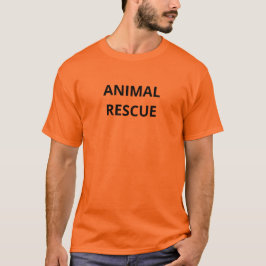 Oranje kleur van de redding van dieren t-shirt