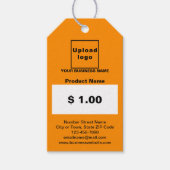 Oranje Kleur Zakelijk Product Prijs Label Cadeaulabel (Voorkant)