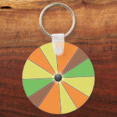 Oranje kleurenbalken sleutelhanger (Voorkant)