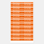 Oranje Kleurenblok Zelfklevend Etiket Middelgrote Labels (Vel)