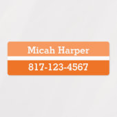 Oranje Kleurenblok Zelfklevend Etiket Middelgrote Labels (Design 2)