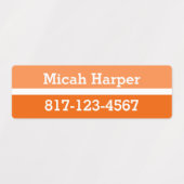 Oranje Kleurenblok Zelfklevend Etiket Middelgrote Labels (Design 1)