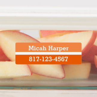 Oranje Kleurenblok Zelfklevend Etiket Middelgrote  Labels