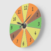 Oranje kleurenwiel grote klok (Hoek)
