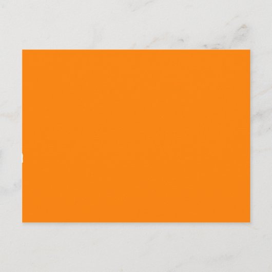 Oranje  kleurGepersonaliseerd ontwerper Briefkaart (Voorkant)