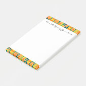 Oranje kleurrijk Abstract Aztec - proefmodel Post-it® Notes (Schuin)