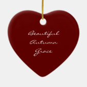 Oranje kleurrijke bladeren in de herfst prachtig keramisch ornament (Achterkant)