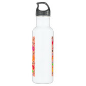 Oranje kleurrijke Electronic Texting Art Afkorting Waterfles (Achterkant)