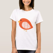 Oranje, kleurrijke, melkachtige vogels T-Shirt (Voorkant)