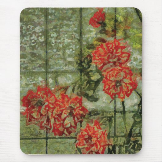 Oranje klimatologische Rozen Muismat (Voorkant)