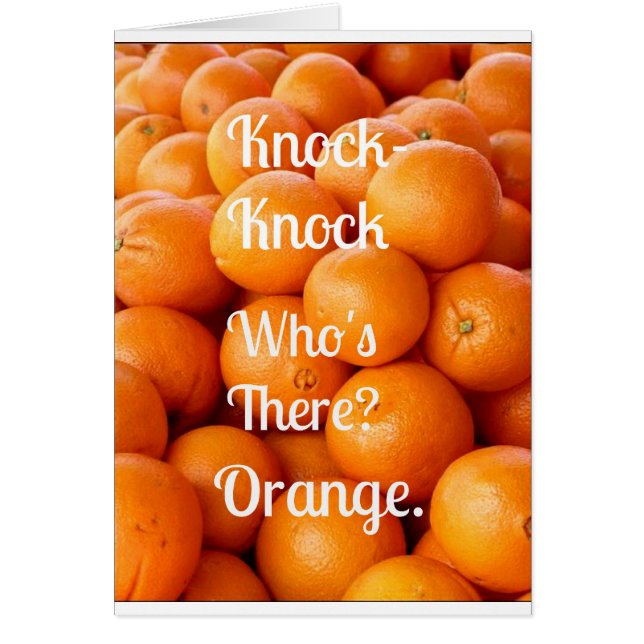 Oranje Knock-Knock Joke voelt zich beter? (Voorkant)