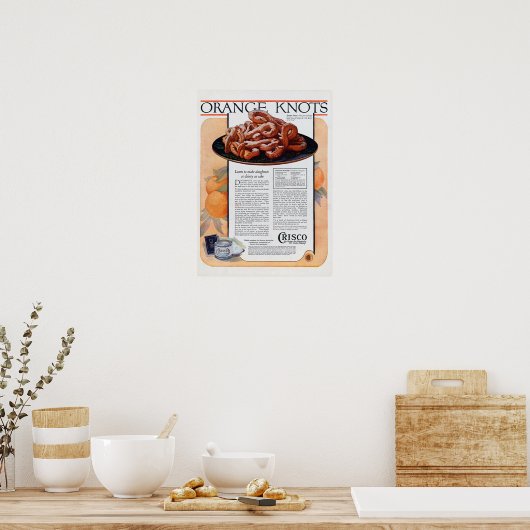 Oranje knoppen poster (Keuken)