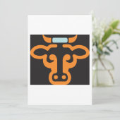 Oranje Koeien Hoofduitnodigingen Kaart (Staand voorkant)