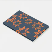 Oranje, koel, trendy, speelachtig stervormpatroon post-it® notes (Schuin)