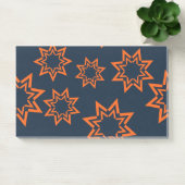 Oranje, koel, trendy, speelachtig stervormpatroon post-it® notes (Kantoor)