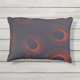 Oranje, koele, trendy, geometrische oogabstractie buitenkussen