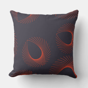 Oranje, koele, trendy, geometrische oogabstractie kussen