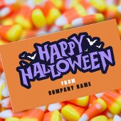Oranje kofferbak of trakteer op Halloween Coupon Visitekaartje