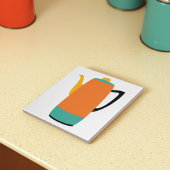 Oranje koffiepercolator tegeltje